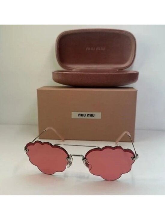 ?- New Authentic MIU MIU MU57U Irregular-Frame Sunglasses main image 5